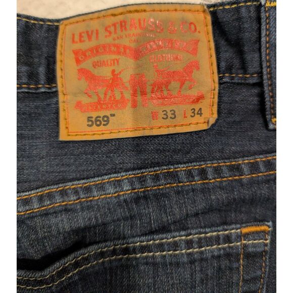 Levi’s 569™ Jeans – Size 33x34, Dark Wash, Made in Mexico, Classic Fit - Picture 2 of 5